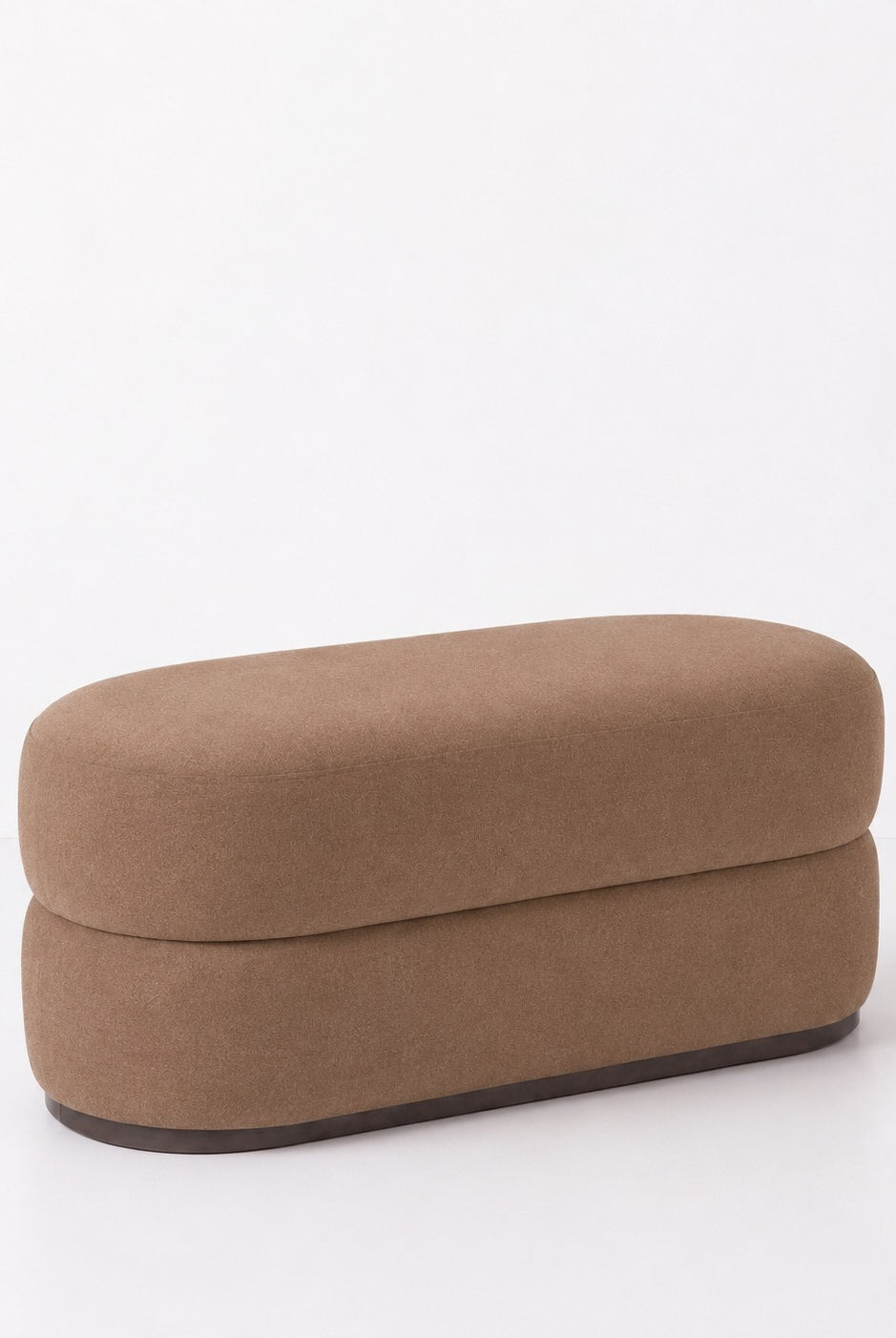Manila Light Brown Layer Pouf Ottoman