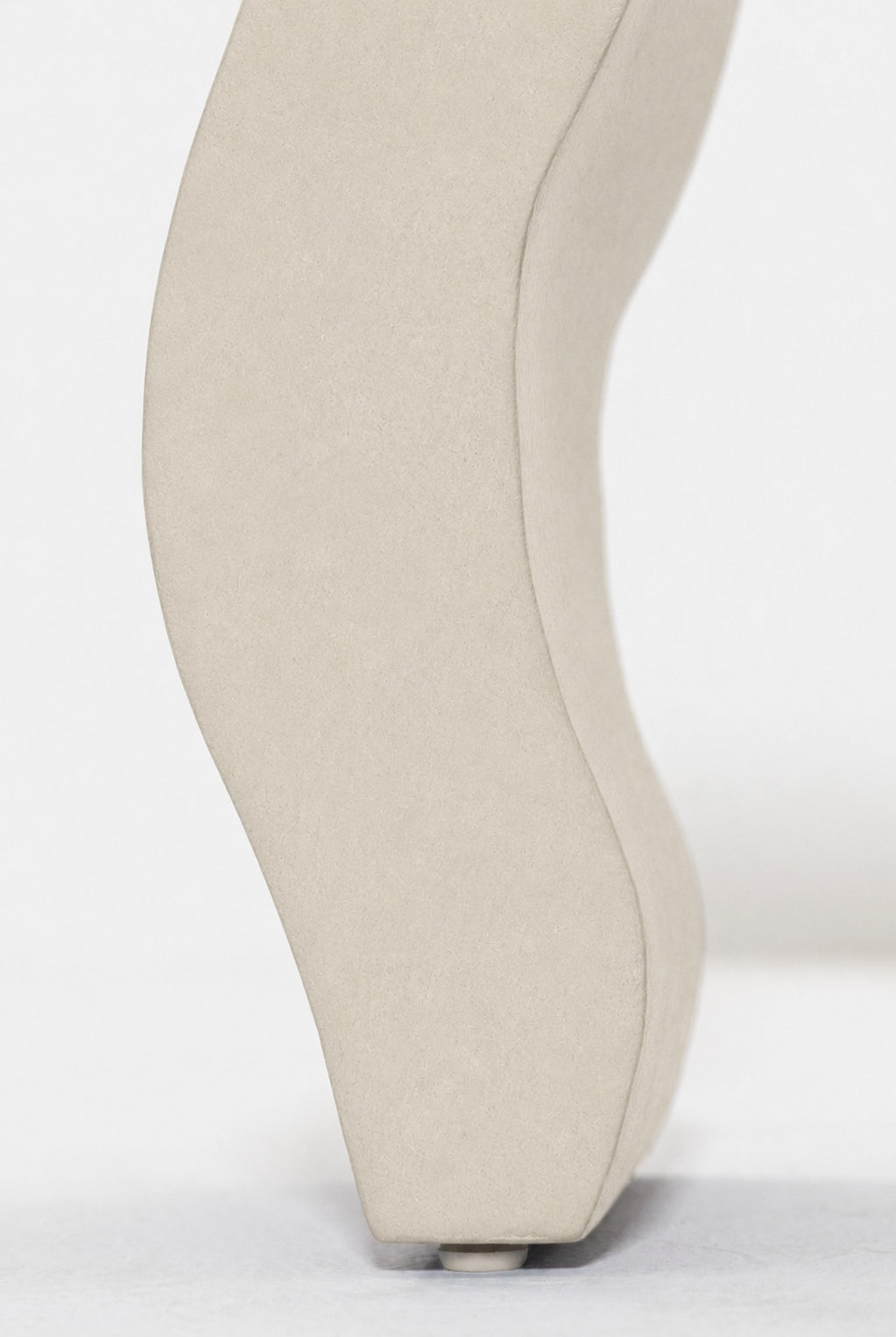 Marelle Light Beige Wavy Legs Microconcrete Console Table