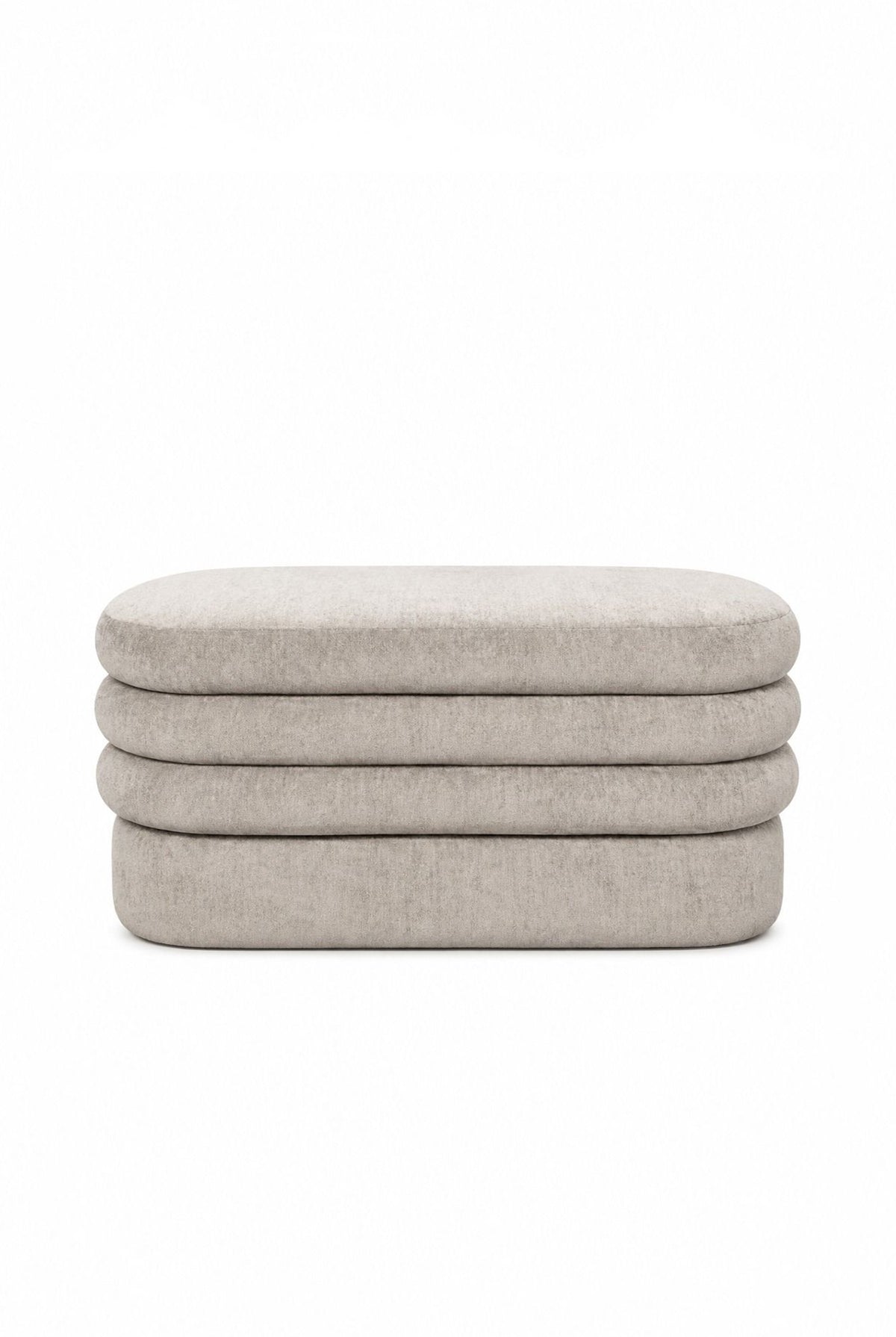 Mavro Grey Layered Storage Bench