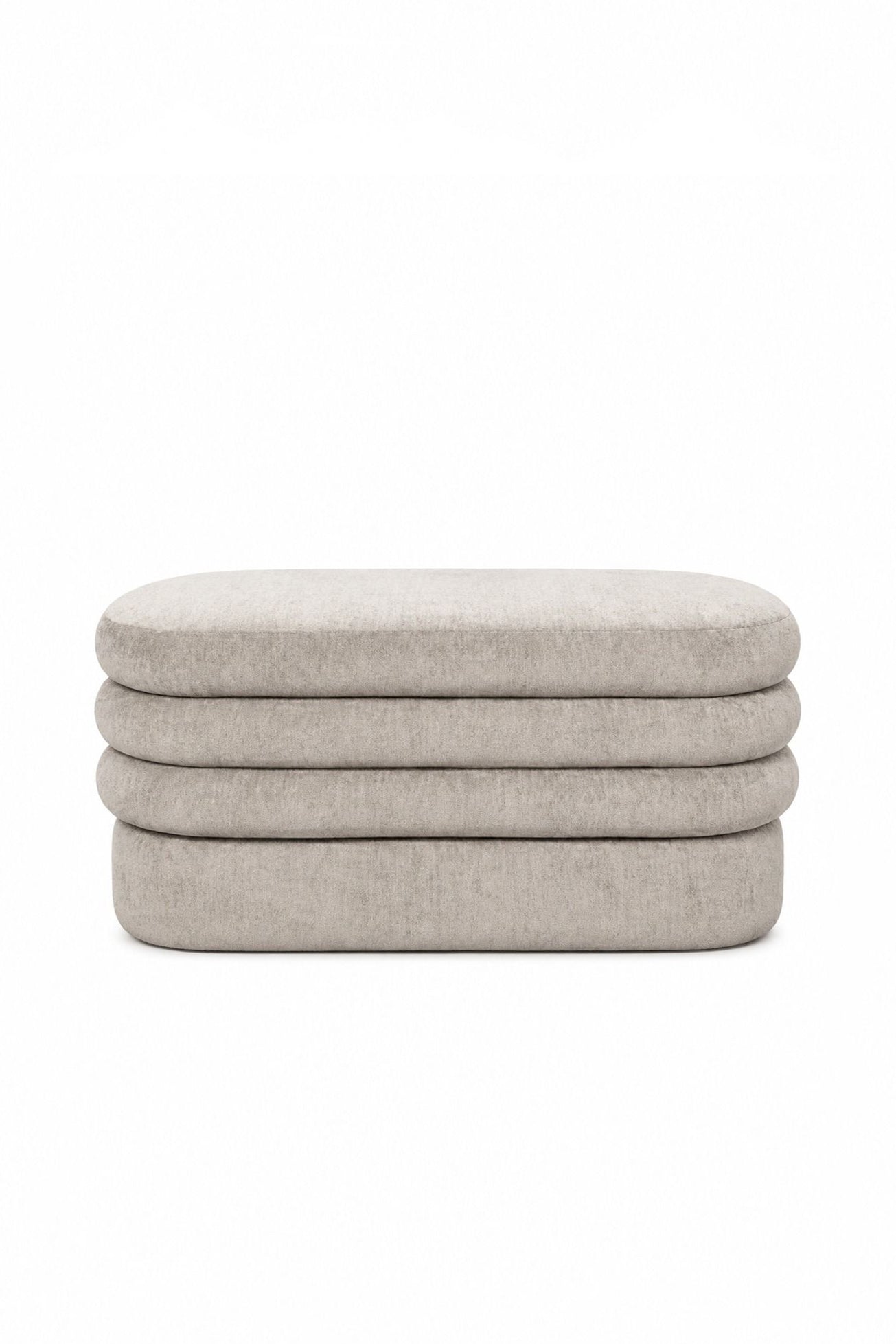 Mavro Grey Layered Storage Bench