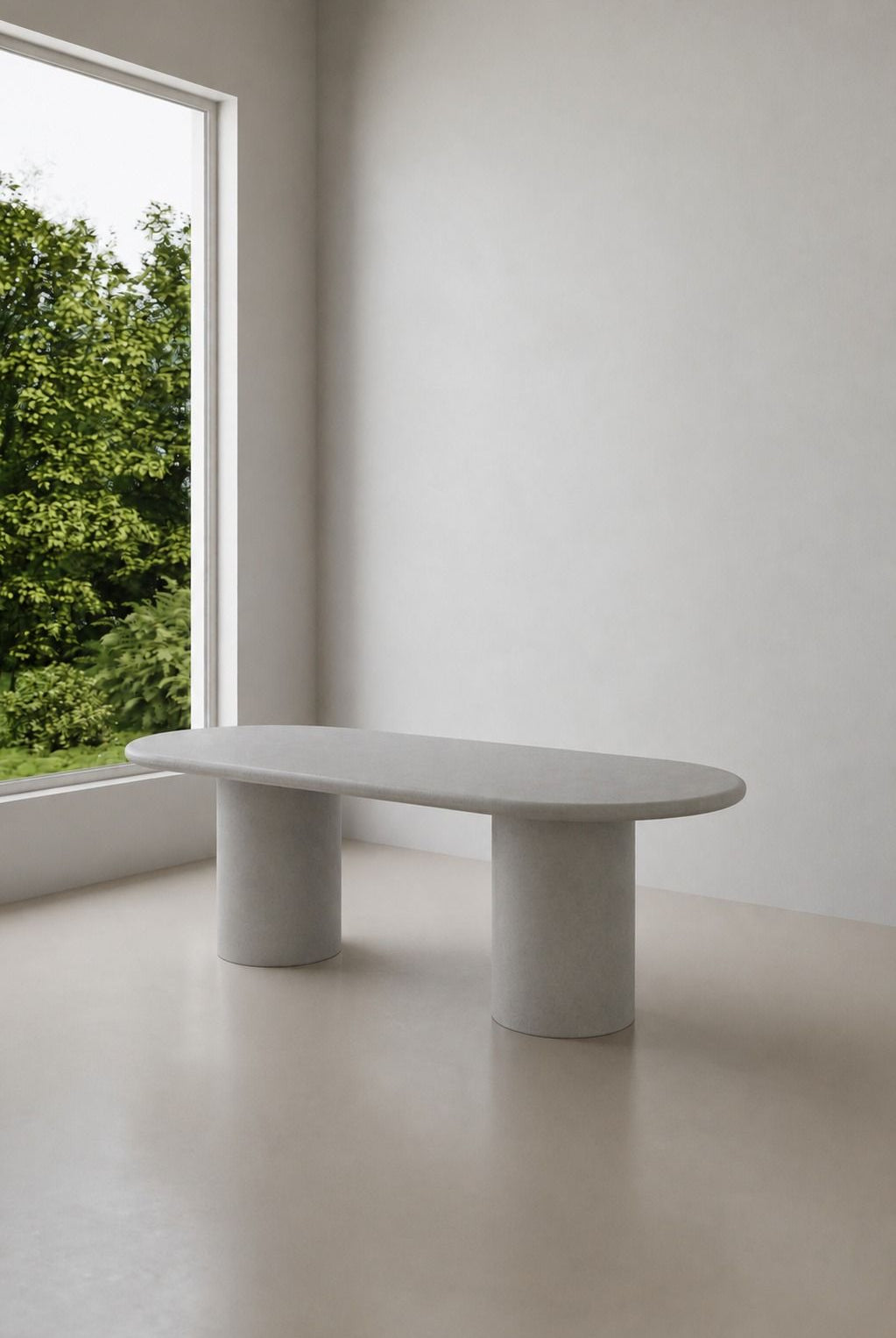 Meliora Light Grey Microconcrete Dining Table