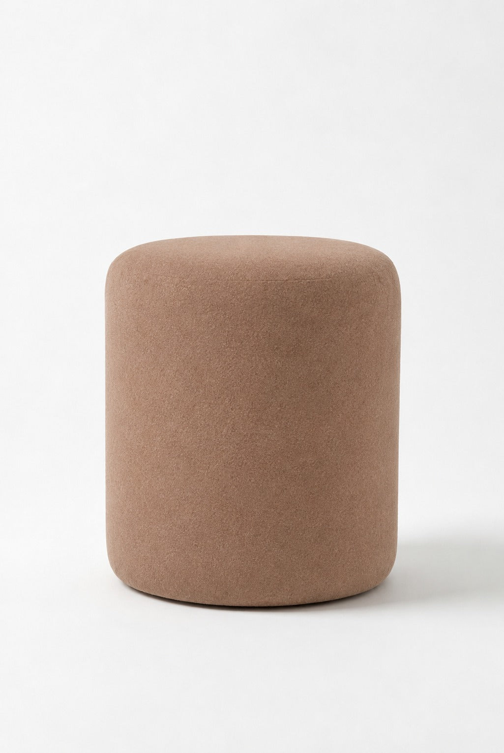 Mira Light Brown Round Pouf