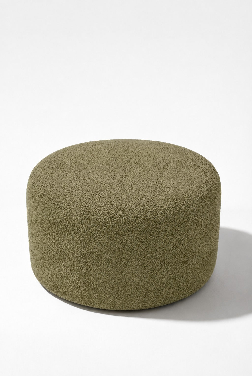 Mira Light Olive Green Round Pouf (60CMx33CM)