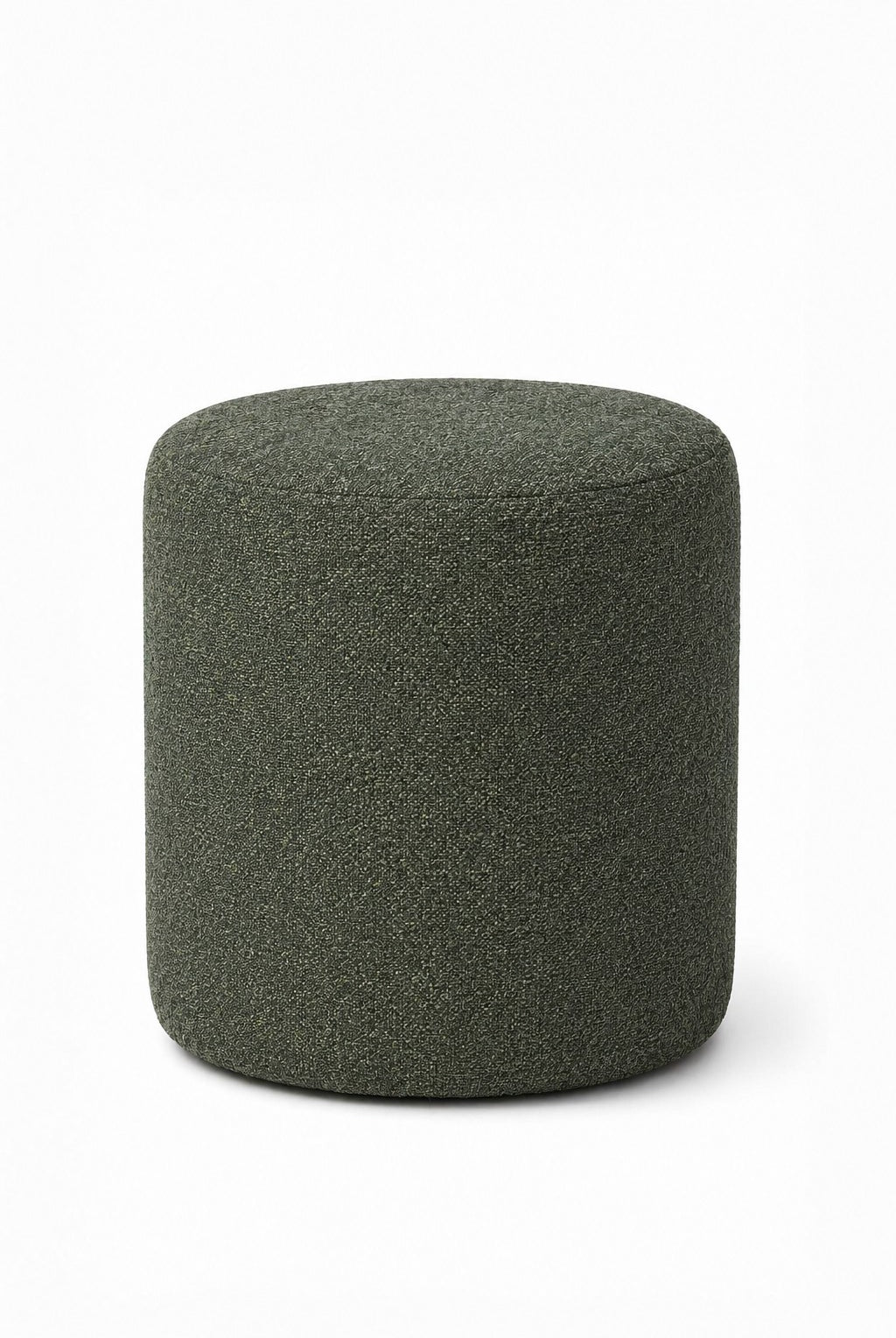 Mira Olive Wood Round Pouf