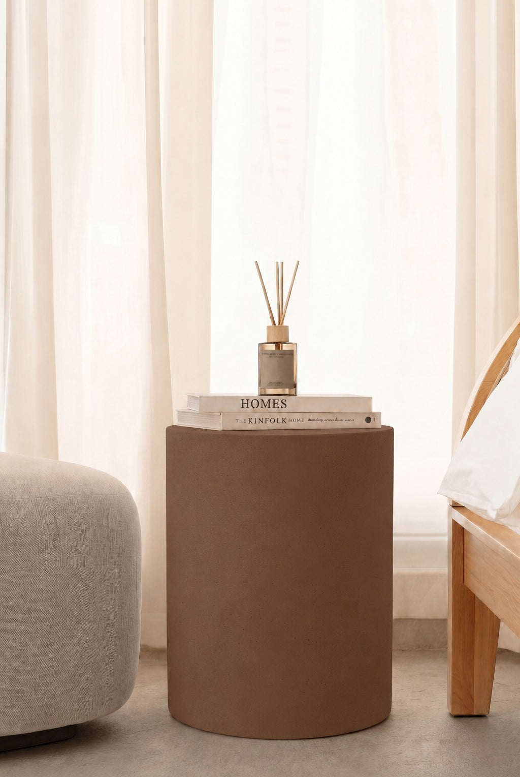 Miray Mocha Microconcrete Side Table