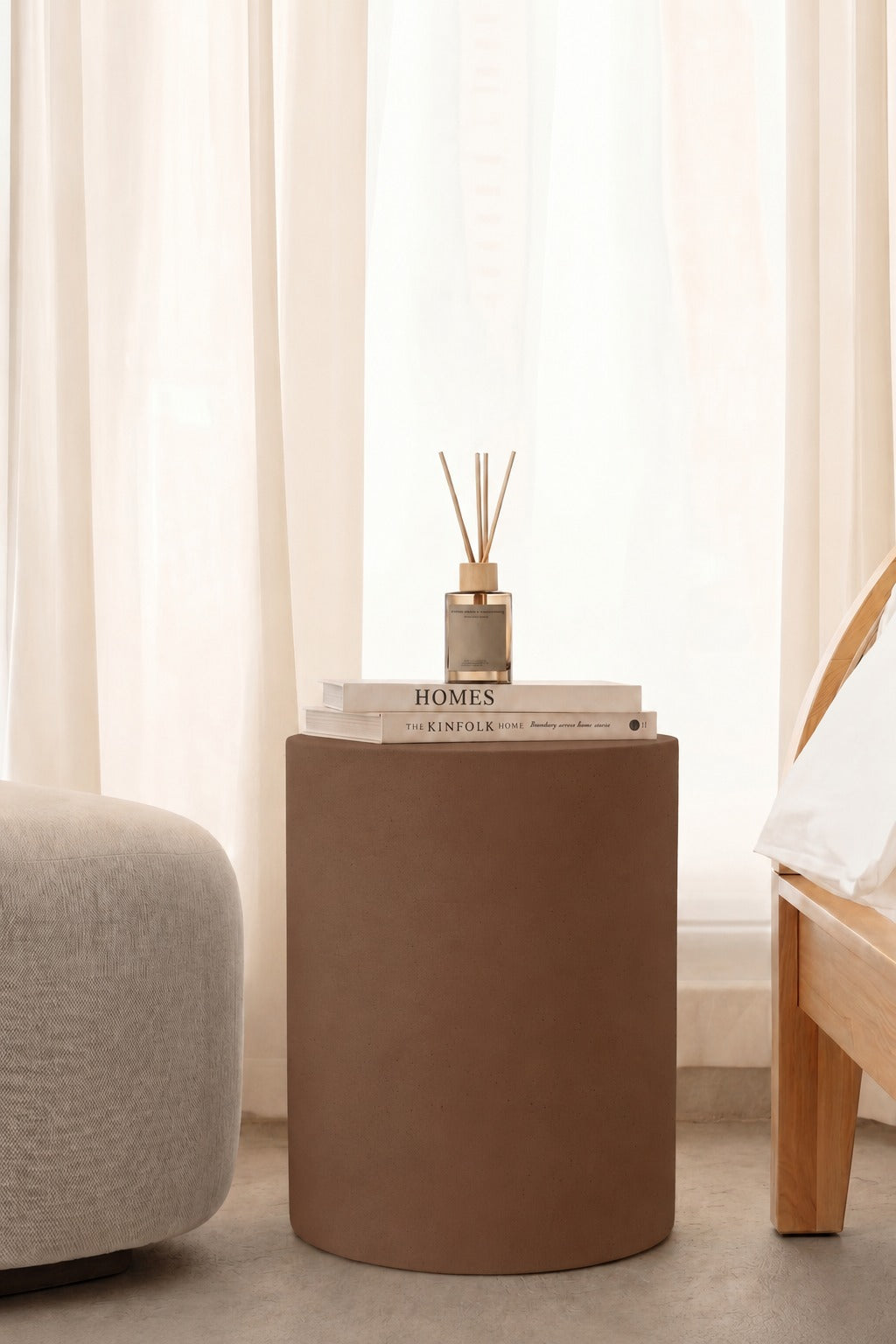 Miray Mocha Microconcrete Side Table
