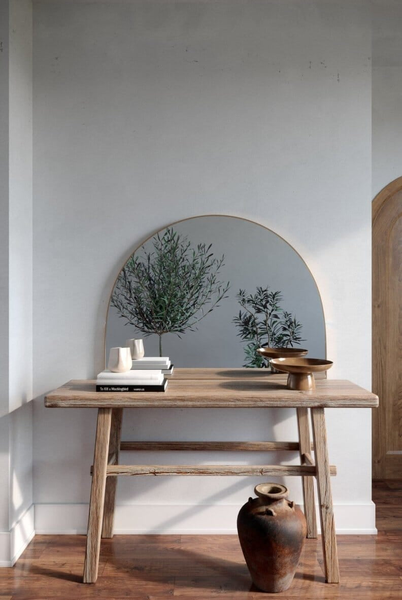 Zoya Gold Arched Mirror