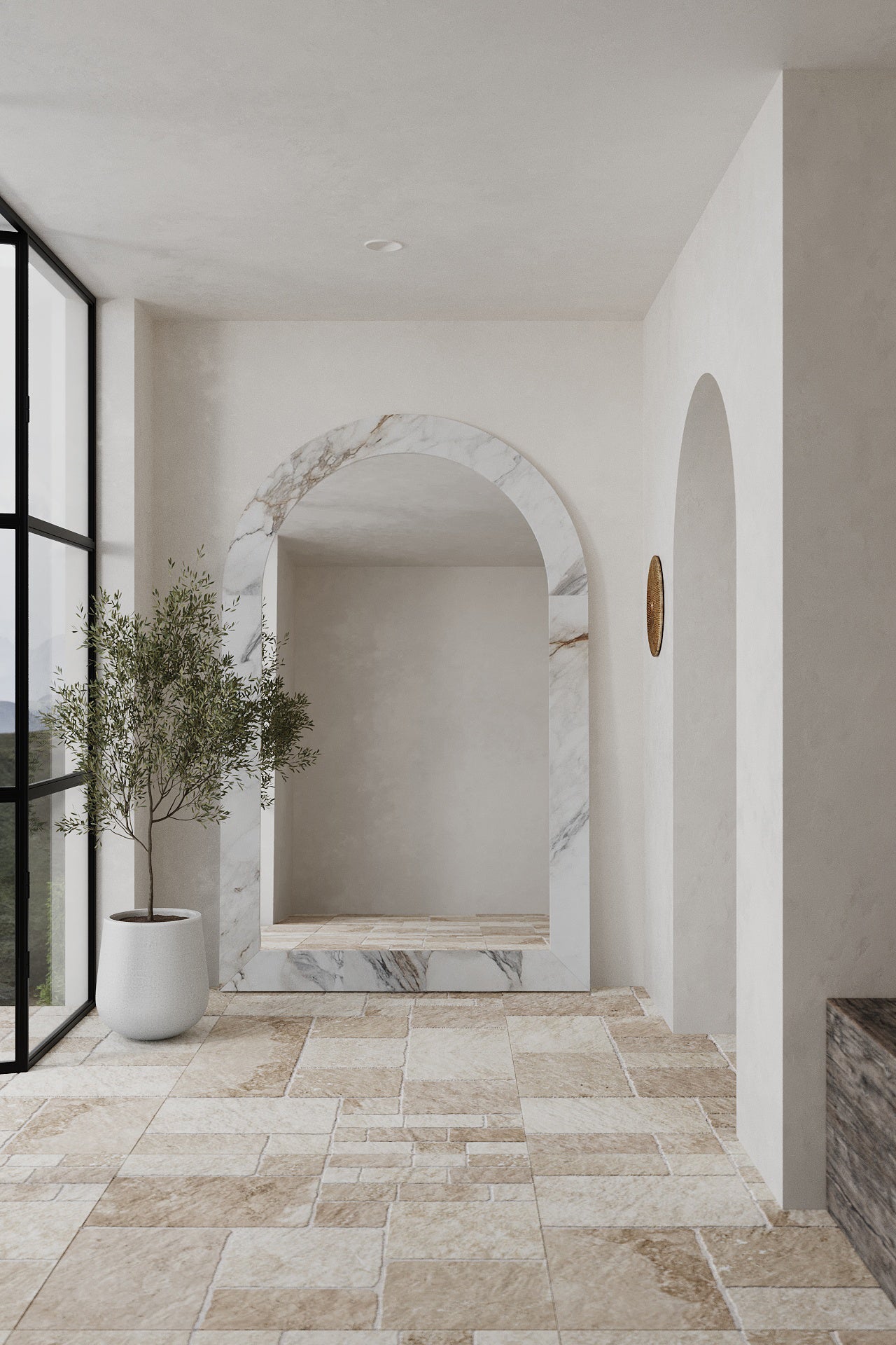 Calacatta Marble Arch Mirror