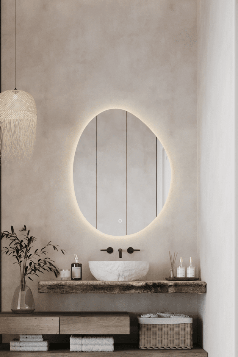 Selene Backlit Irregular Mirror (90x70)