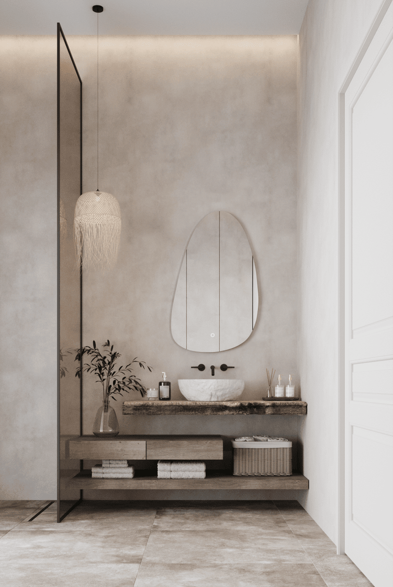 Lilia Backlit Irregular Mirror (60x100CM) Mirrors