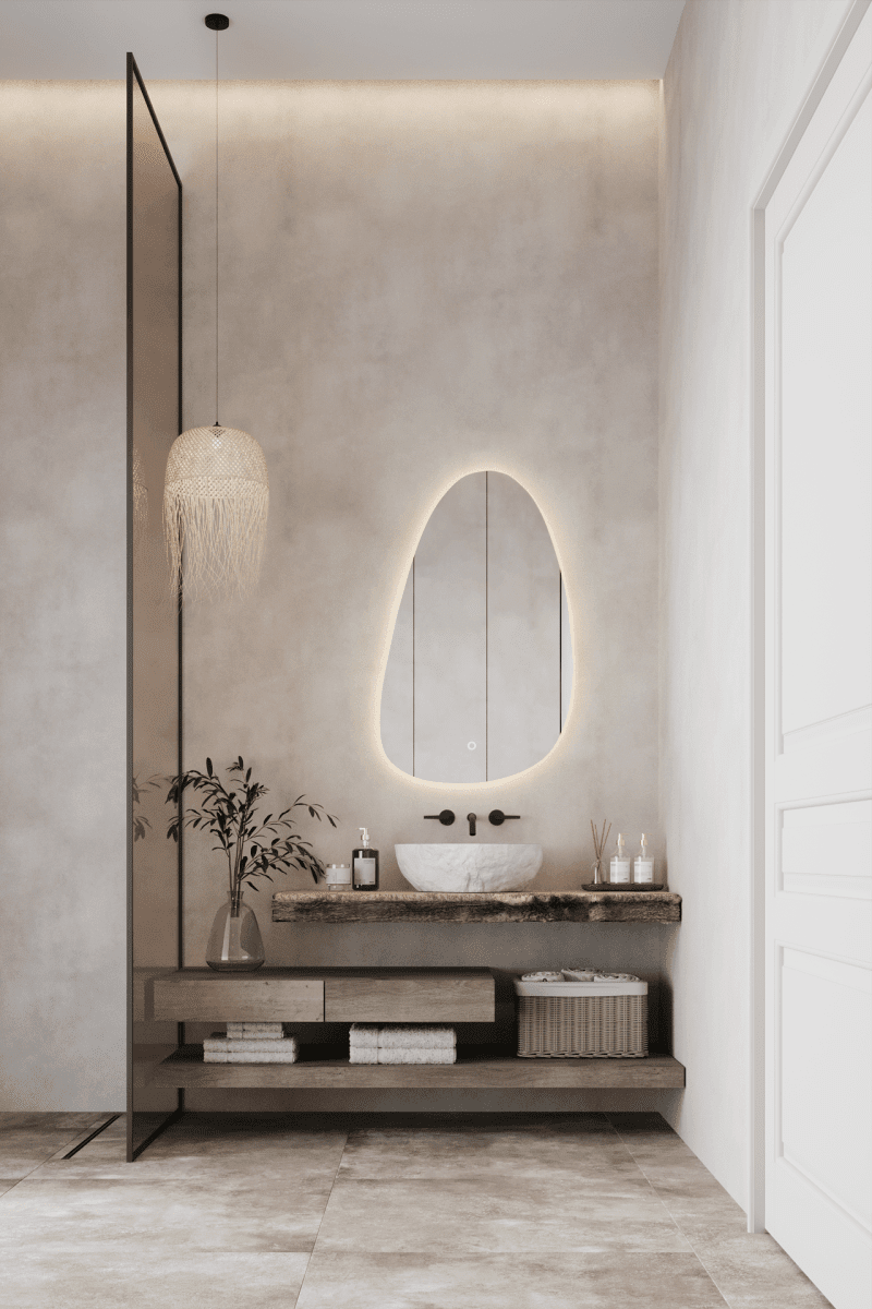 Lilia Backlit Irregular Mirror (60x100CM) Mirrors