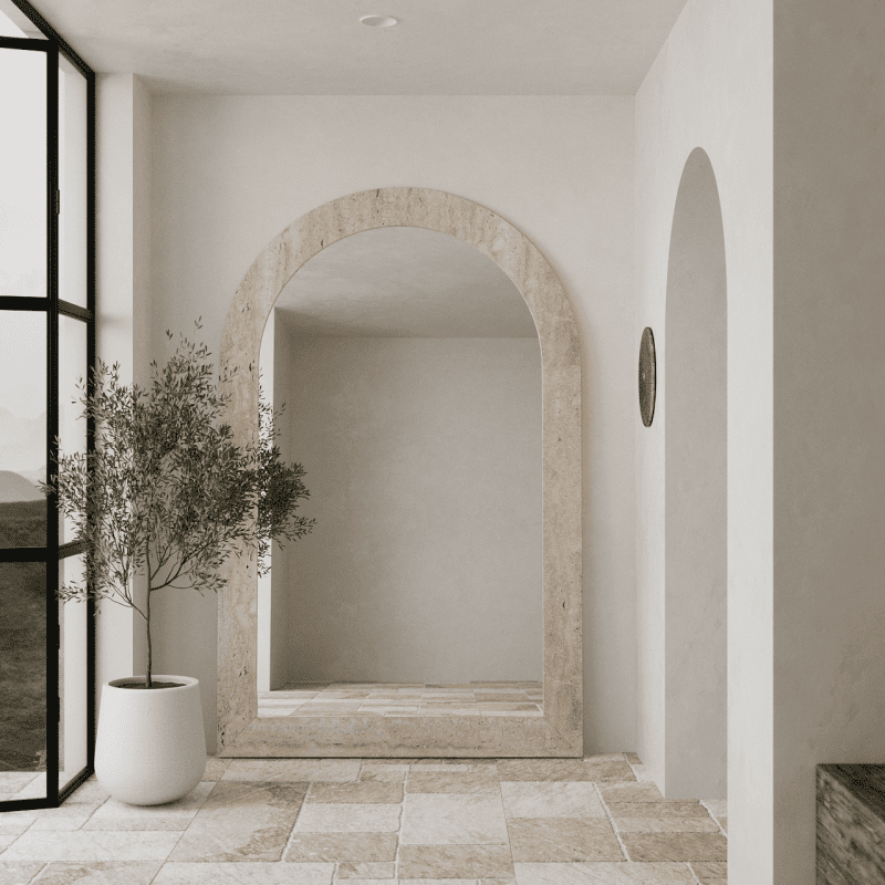 Travertine Arch Mirror