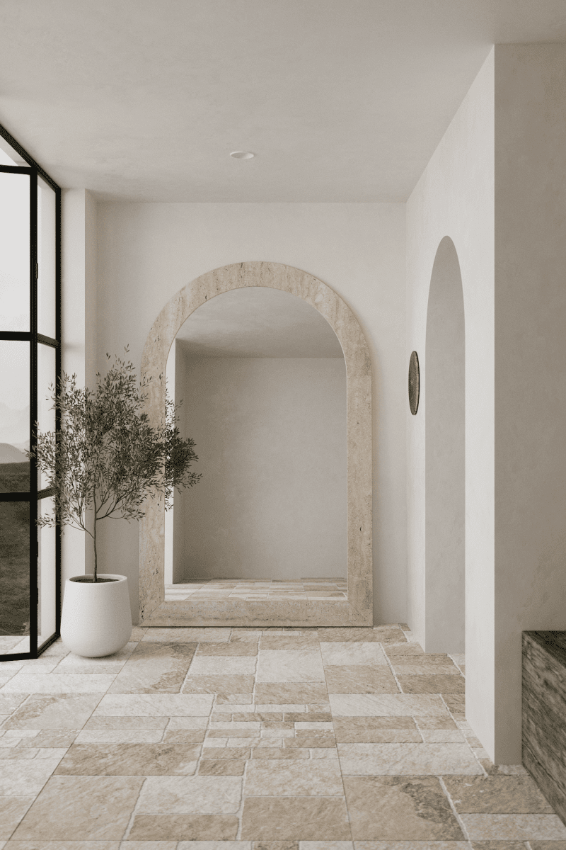 Travertine Arch Mirror