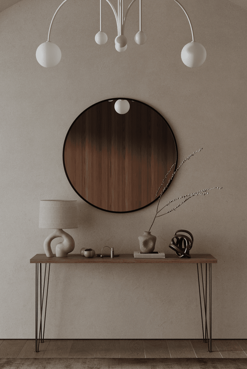 Black Round Wall Mirror (5 Sizes) Mirrors 100 CM
