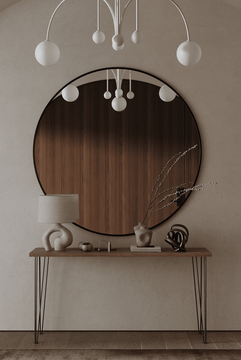 Black Round Wall Mirror (5 Sizes) Mirrors 150 CM