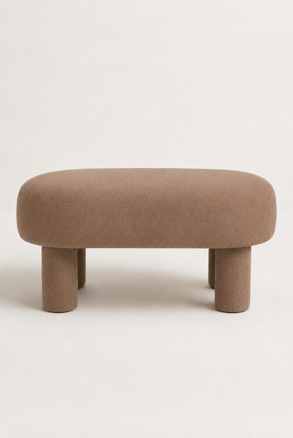 Modiva Light Brown Bench Pouf