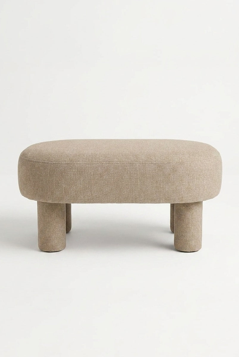 Modiva Taupe Bench Pouf