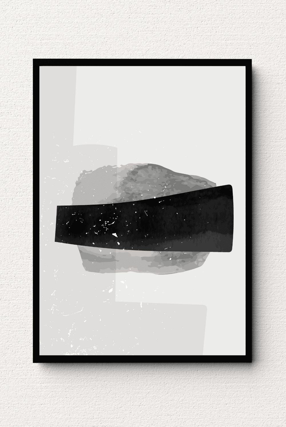 Monochromatic Chaos Abstract Wall Art II