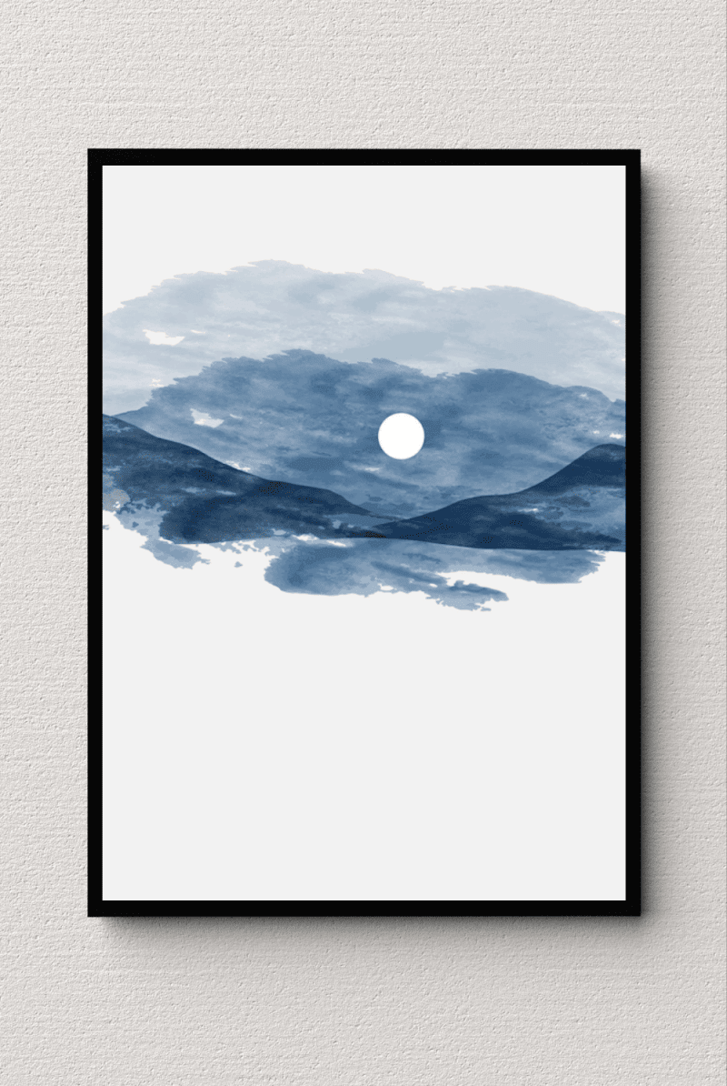 Moonlit Fjord Wall Art