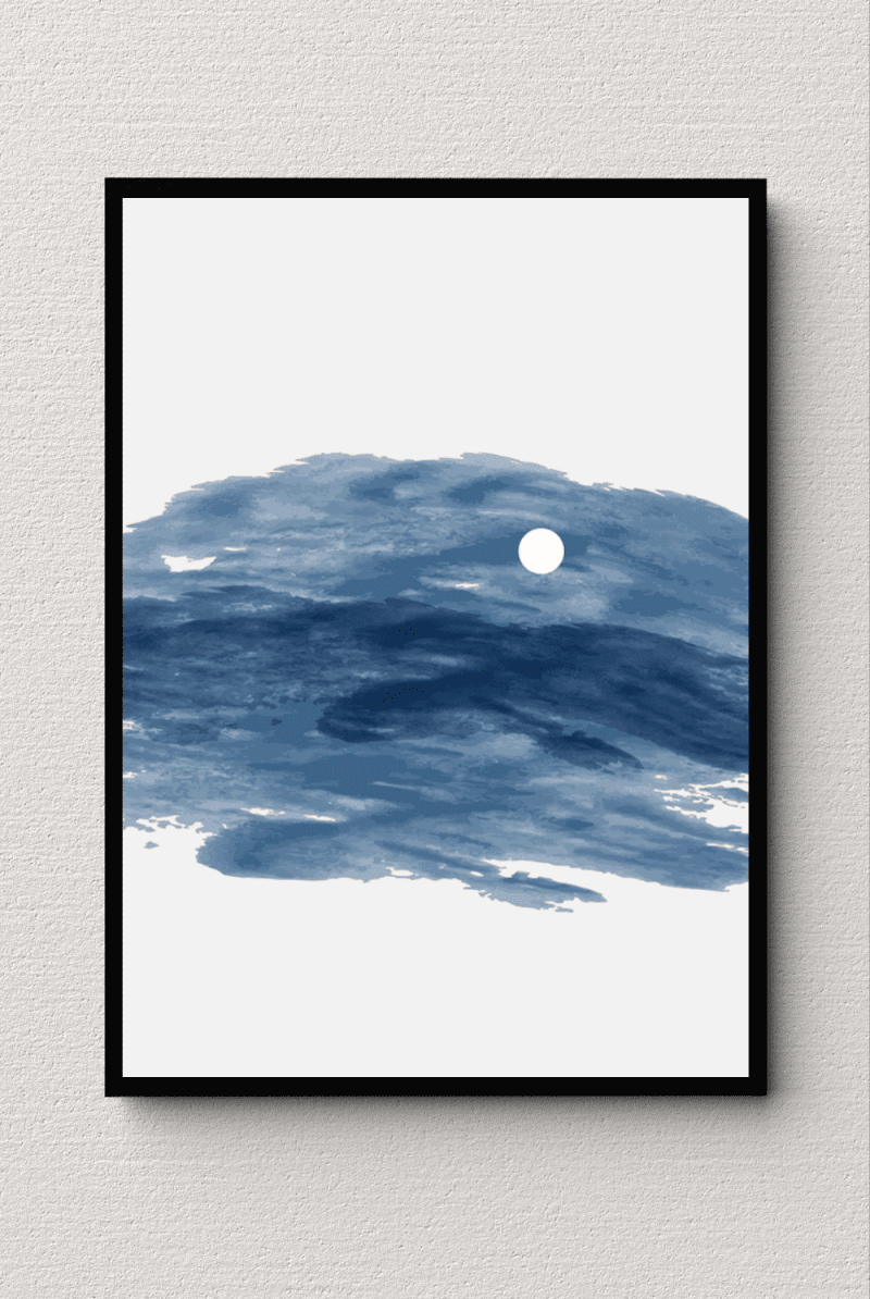 Moonlit Fjord Wall Art III