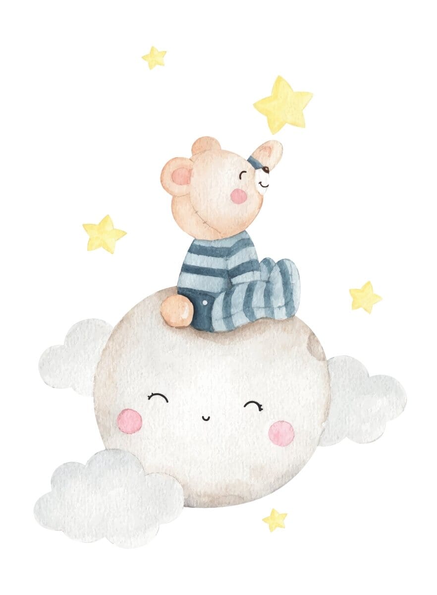 Moonlit Bear's Dream Wall
