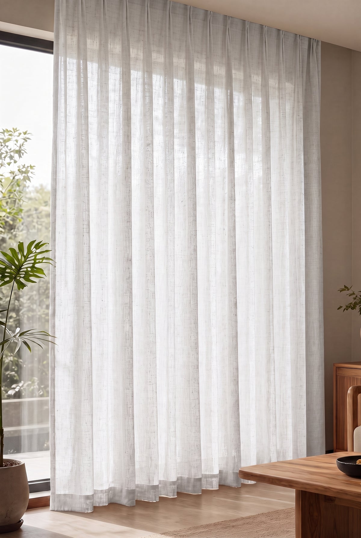 Mulligan White - Sheer Curtain