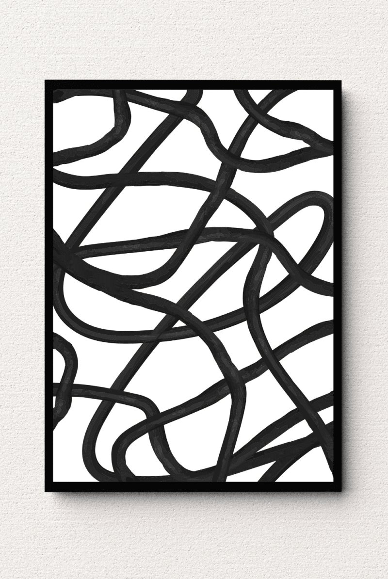 Modern Noir Expression Wall Art III