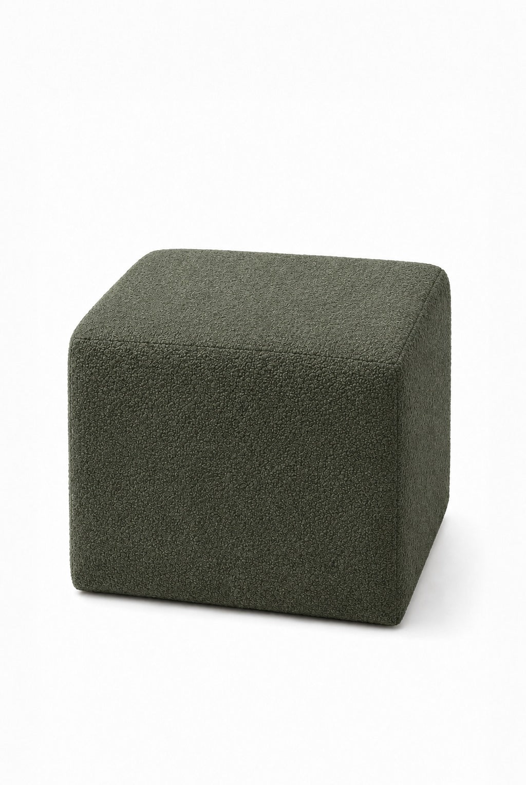 Noah Olive Wood Cube Pouf