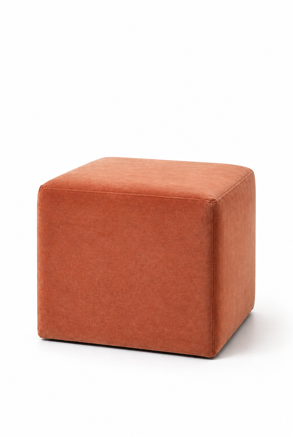 Noah Warm Terracotta Boucle Pouf