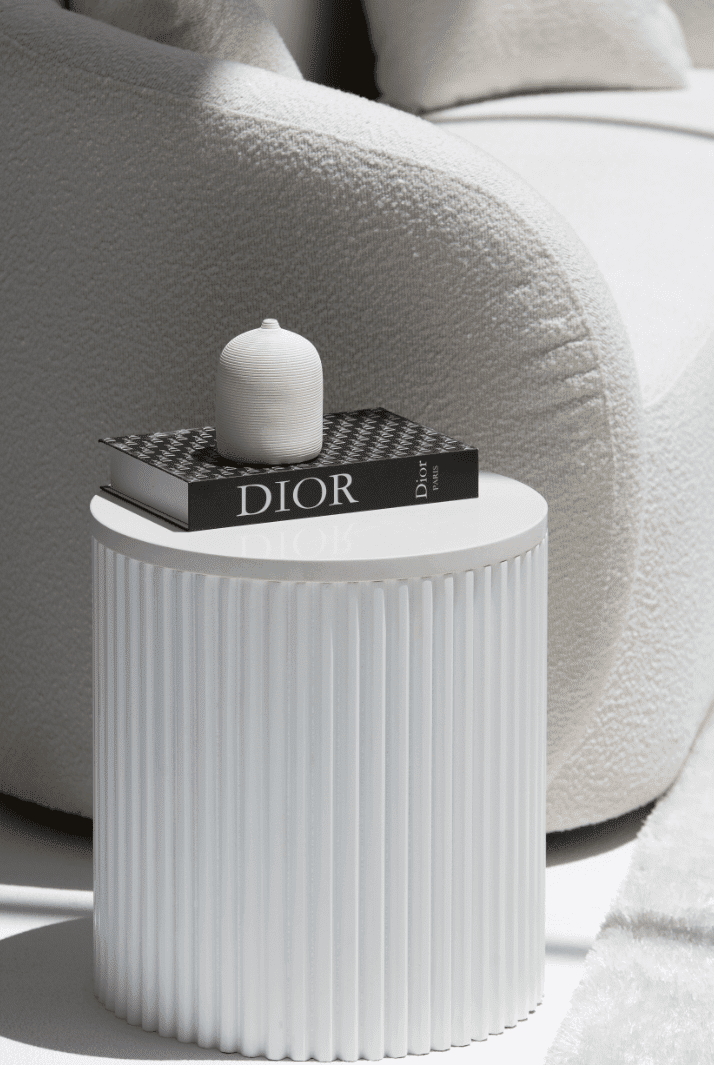 Nora Side Tables With White Wooden Base (18 Top Variants) White Quz