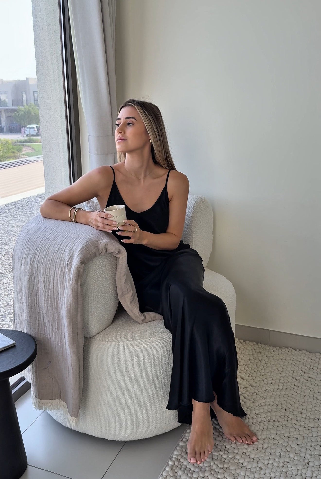 Odelia Off White Sofa Arm Chair