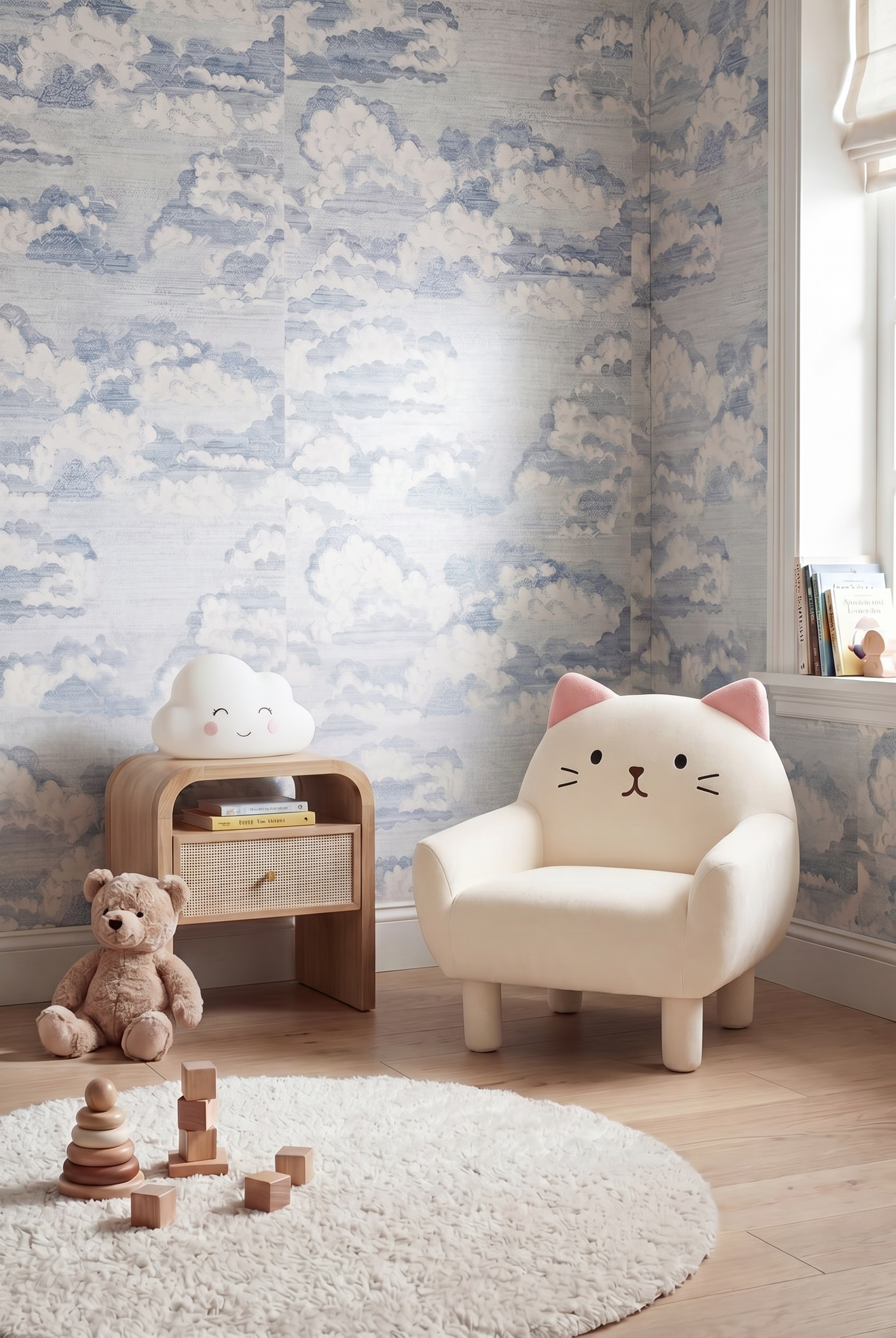 Pika Kids' Off-White Lounge Chair