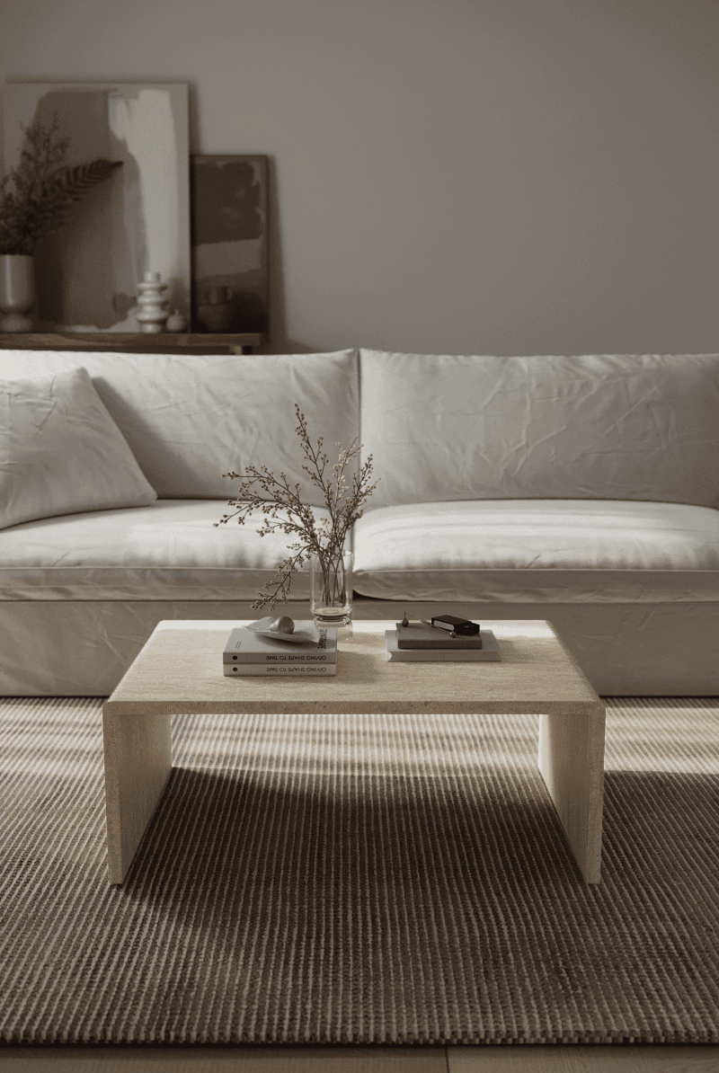 Geneva Travertine U Shaped Coffee Table(3 Sizes)