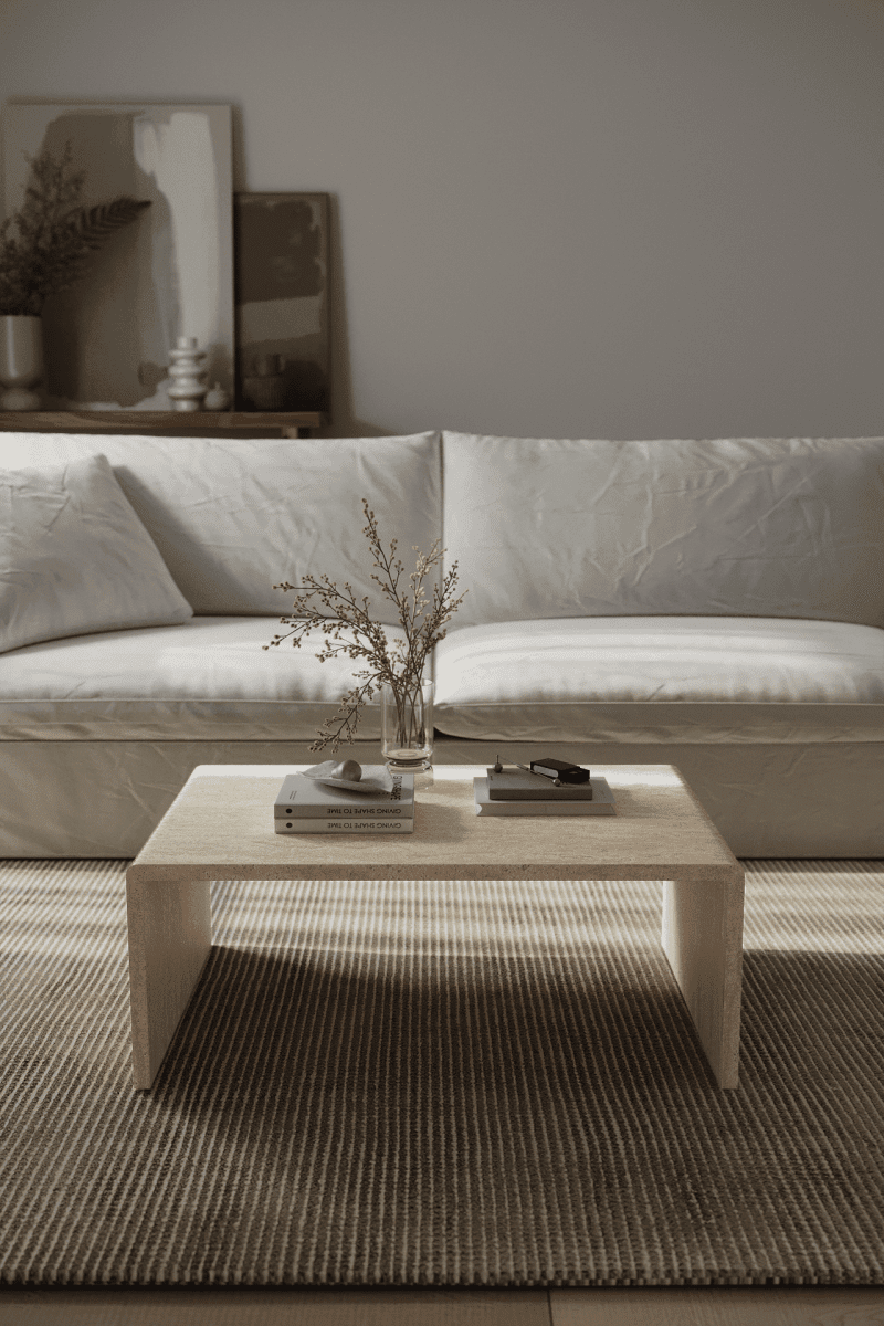 Geneva Travertine U Shaped Coffee Table(3 Sizes)