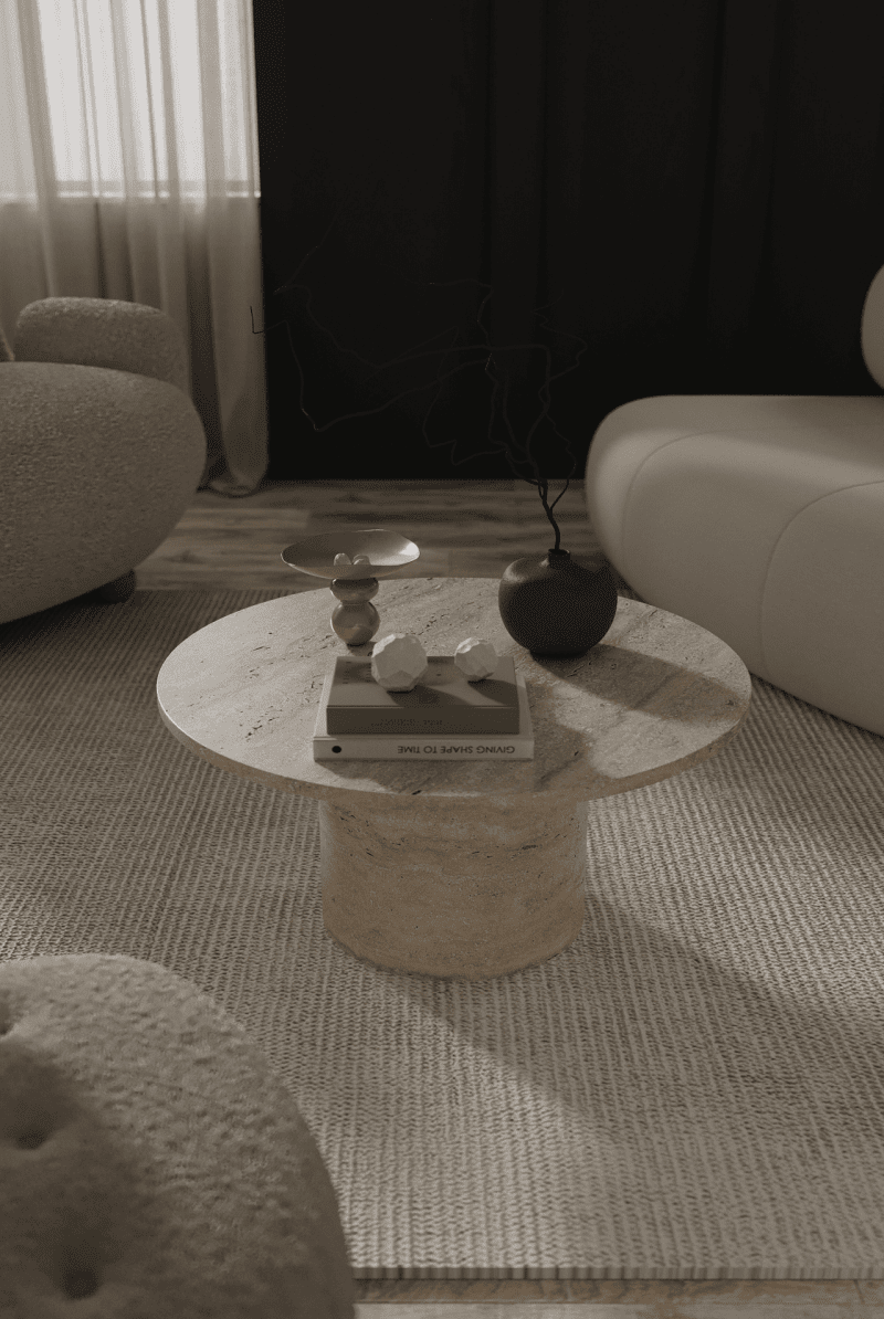 Hadley Travertine Round Coffee Table (4 Sizes)