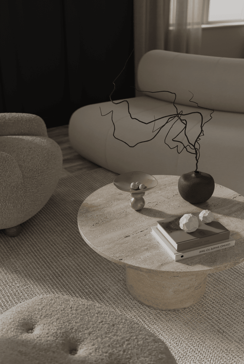 Hadley Travertine Round Coffee Table (4 Sizes)