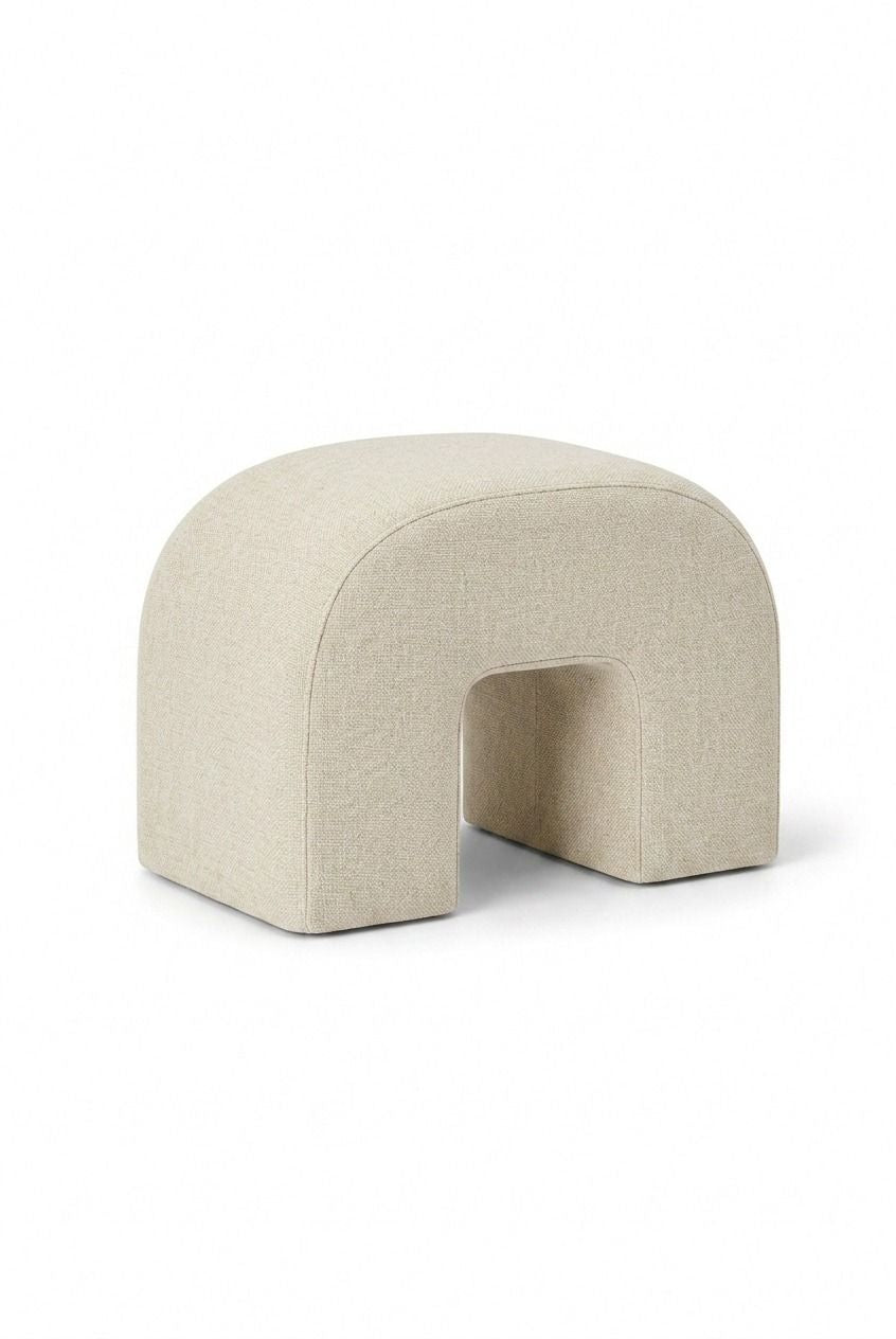 Rumi Ivory Arch Ottoman (60x45 CM)