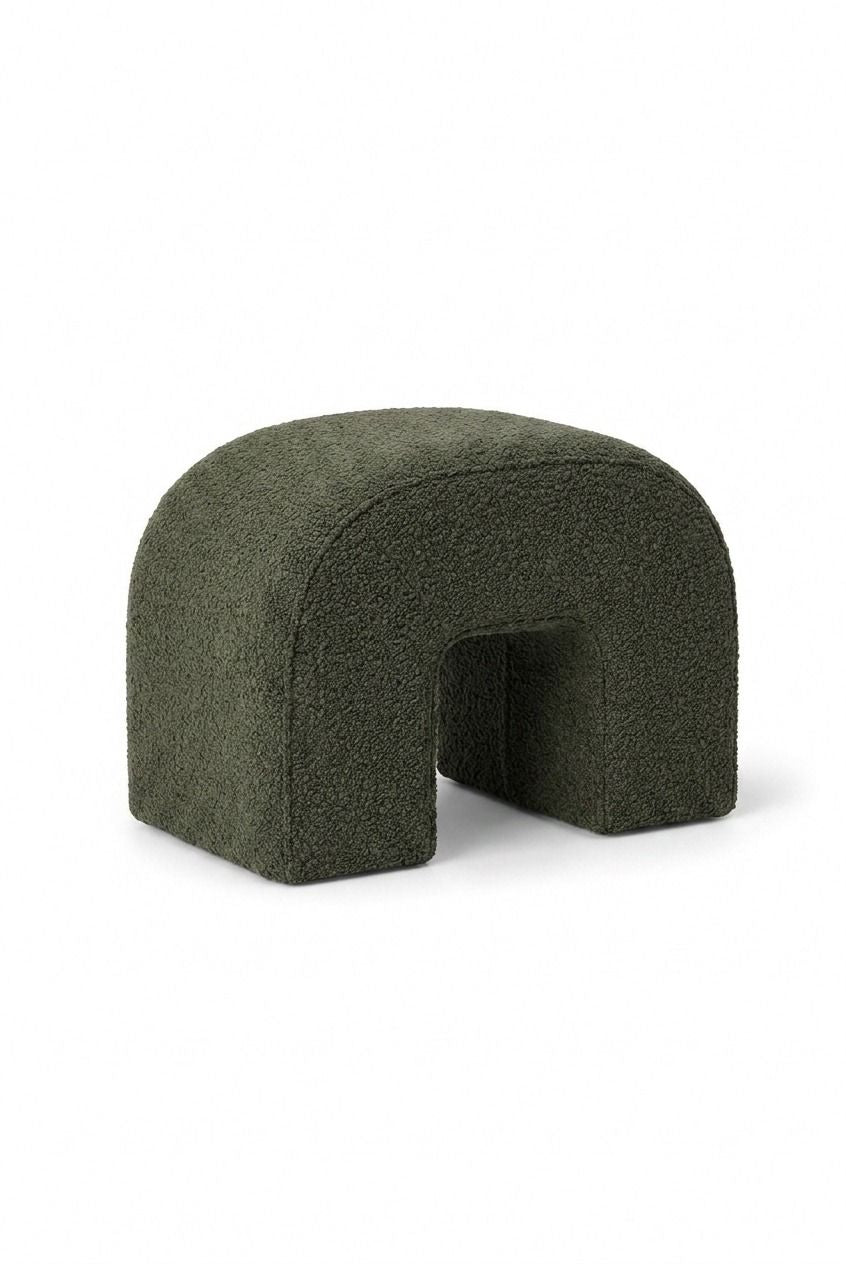 Rumi Ivory Arch Ottoman (60x45 CM)