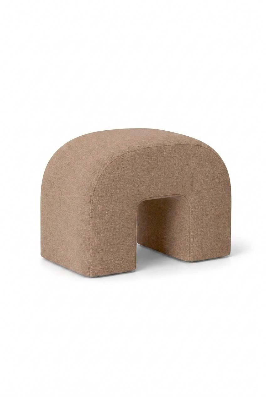 Rumi Light Brown Arch Ottoman (60x45 CM)