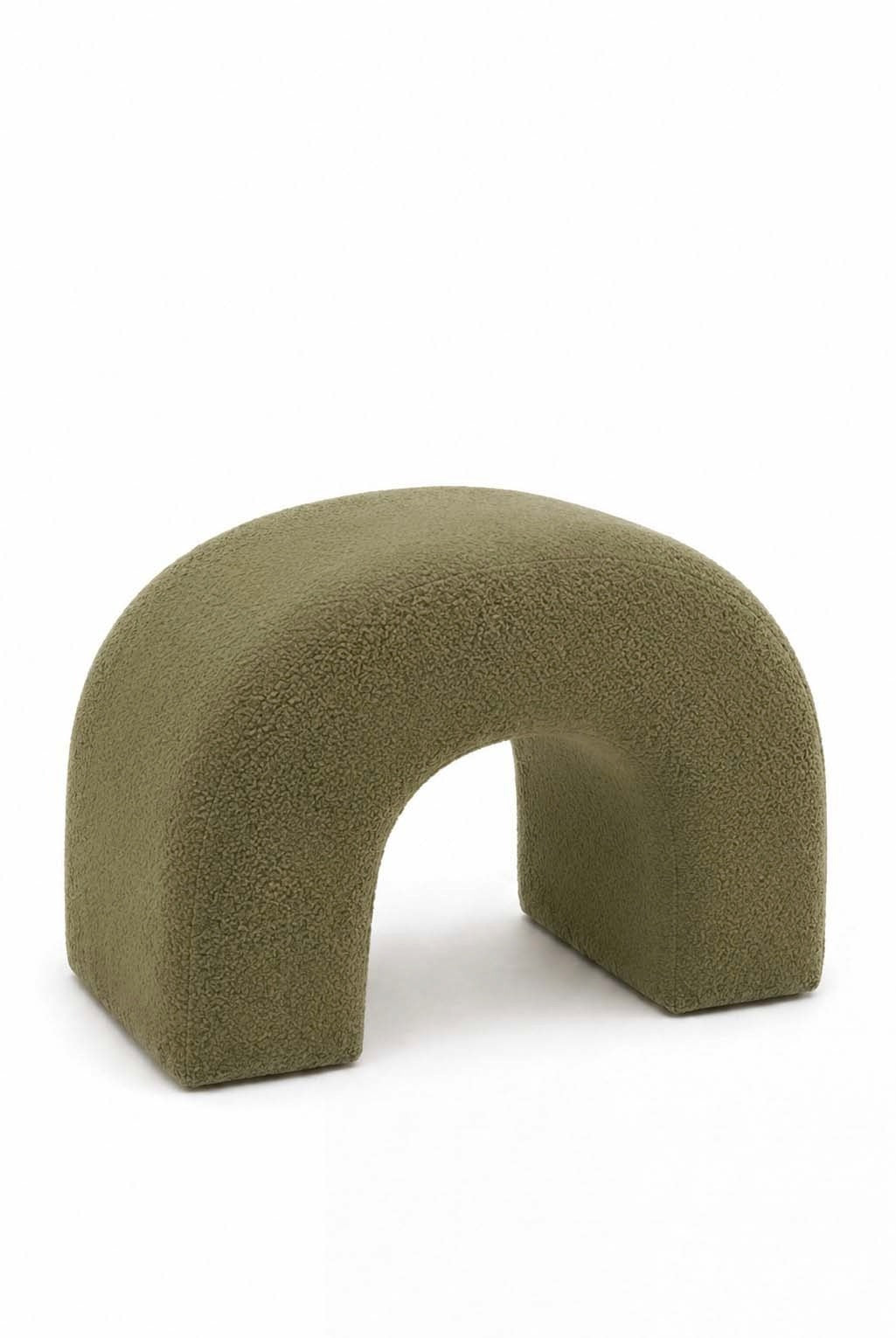 Rumi Light Olive Green Arch Ottoman (60x45 CM)