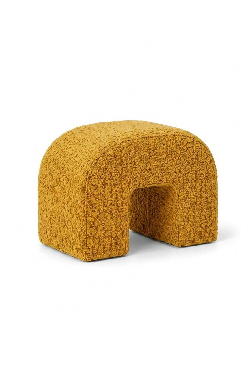 Rumi Muted Mustard Arch Ottoman (60x45 CM)