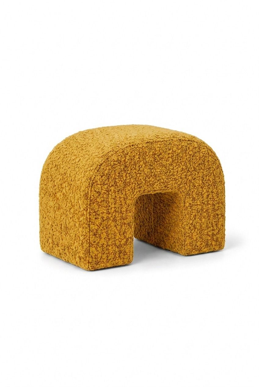 Rumi Muted Mustard Arch Ottoman (60x45 CM)