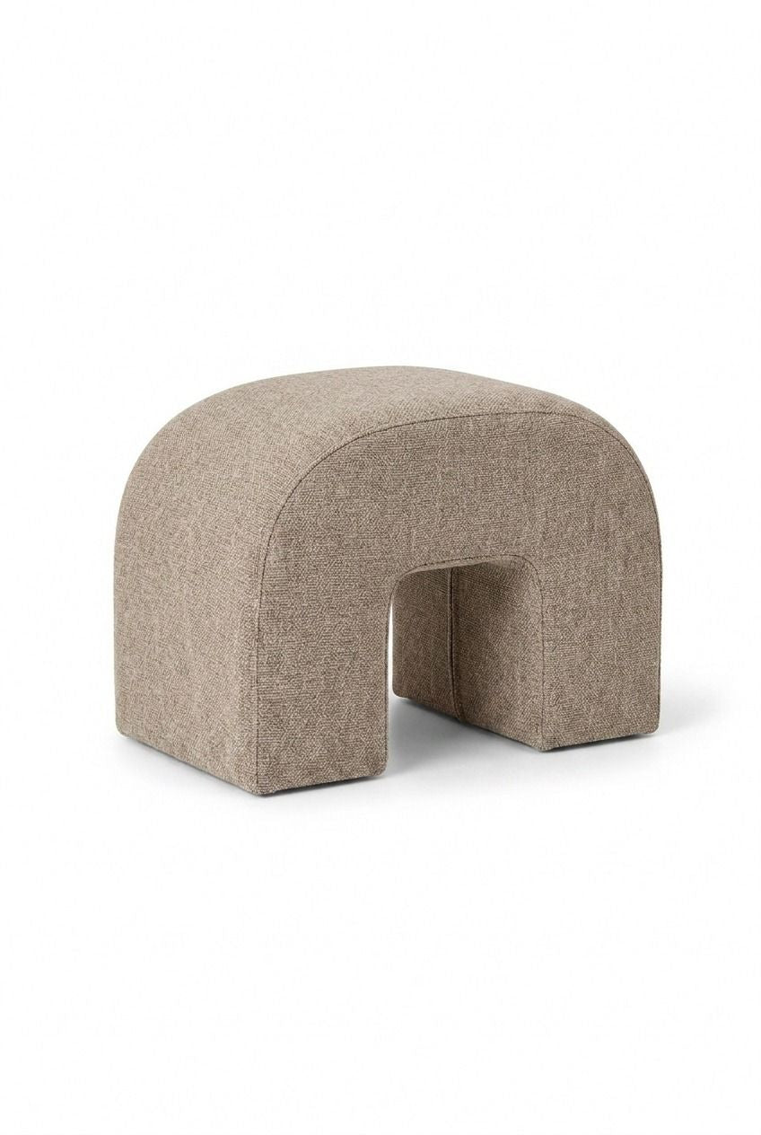 Rumi Taupe Arch Ottoman (60x45 CM)