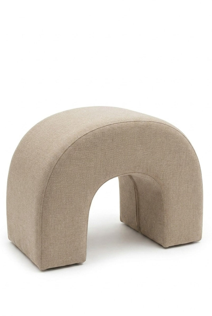 Rumi Taupe Arch Ottoman (60x45 CM)