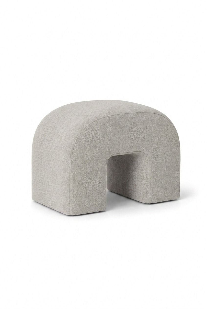 Rumi Warm Grey Arch Ottoman (60x45 CM)