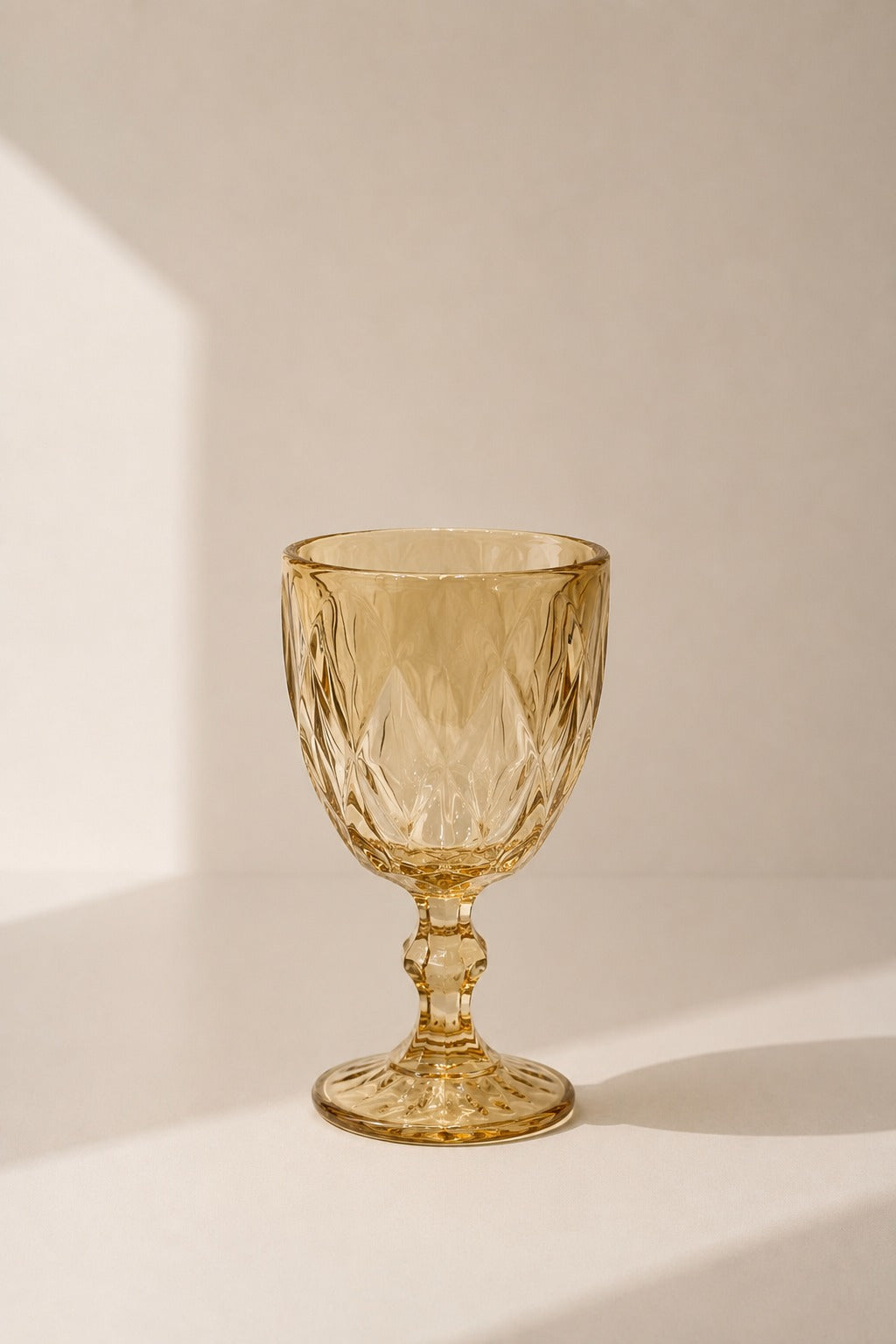 Rynessa Beige Goblet Decorative Glass Vase