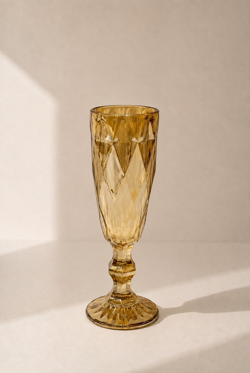 Rynessa Beige Goblet Decorative Glass Vase