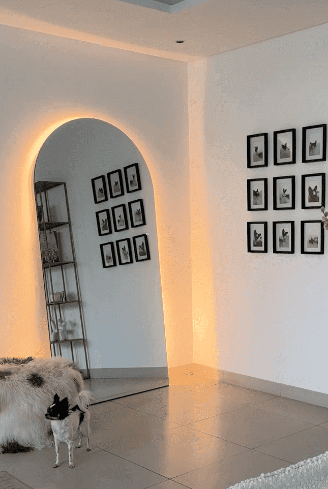 Sylvia Backlit Frameless Arch Mirror