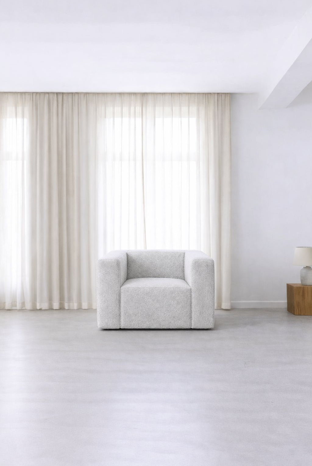 Safa Light Grey Lounge Chair