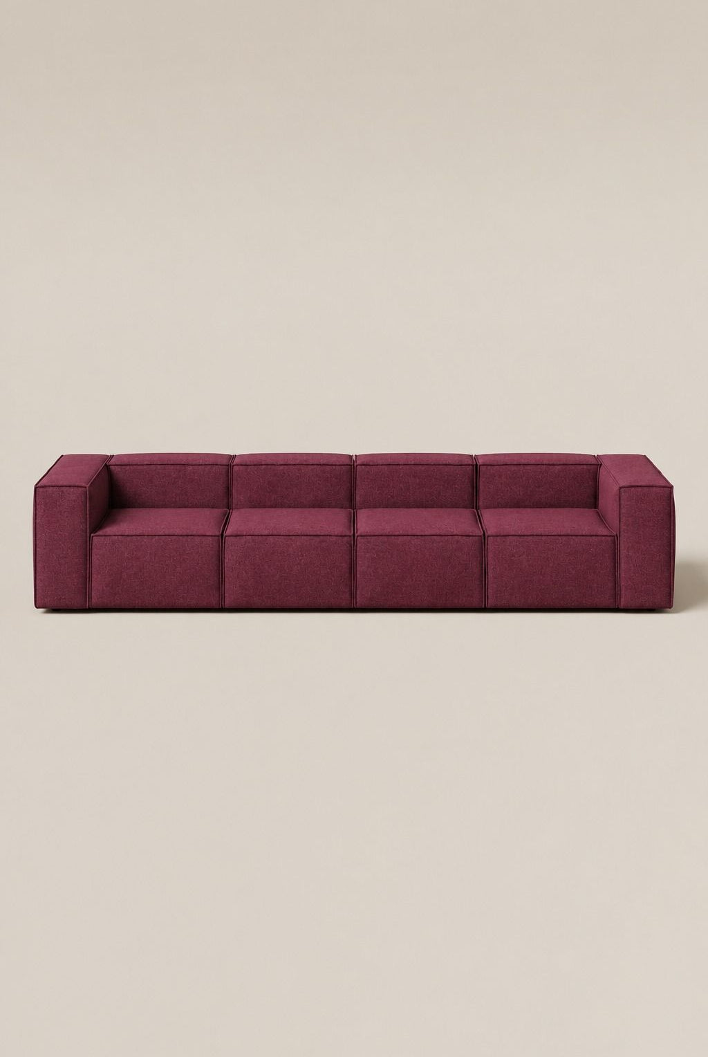 Safa Maroon 4 Seater Sofa
